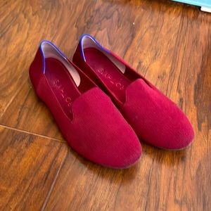 Red Rothy’s Loafers in great condition size 8.5 but runs small so feels like 8